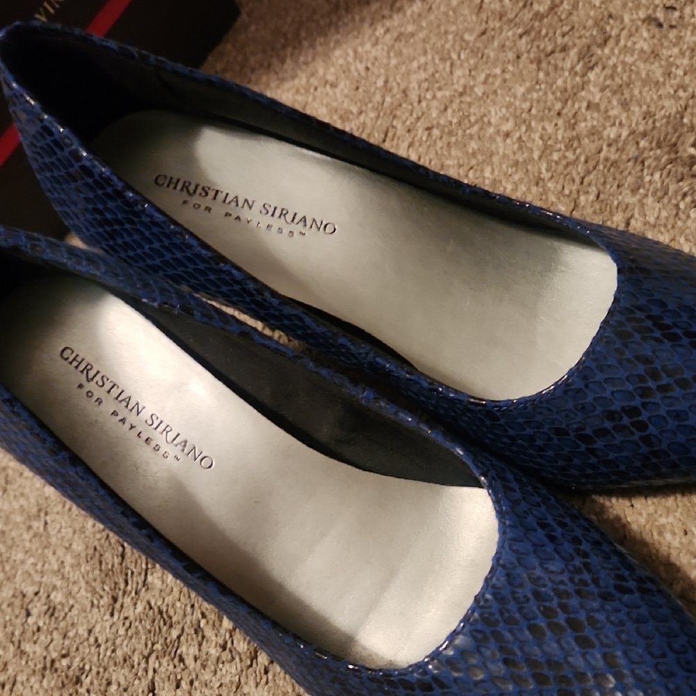 Christian Siriano Blue Heels with Sophisticated Style